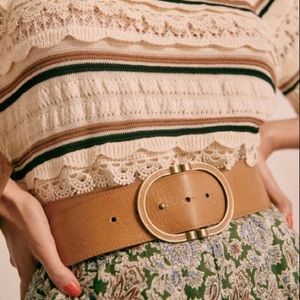 NWOT Sezane FÉTICHE BELT in camel